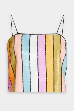 Harmoni Sequin Top in Multi