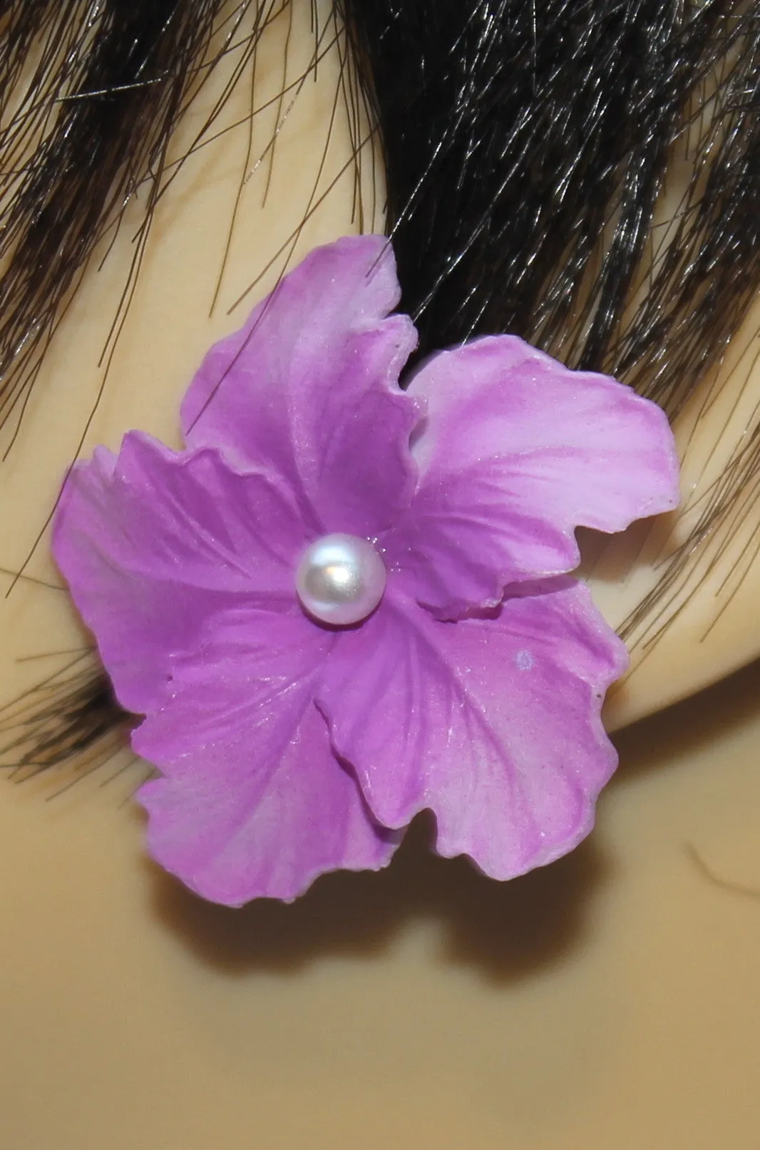 Hibiscus Flower Earrings