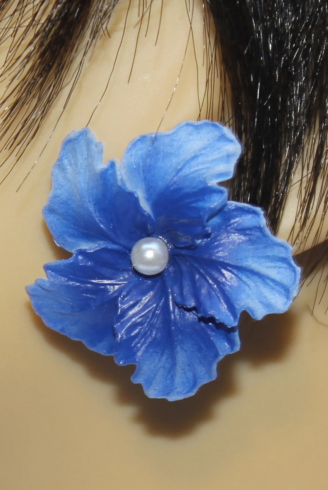 Hibiscus Flower Earrings