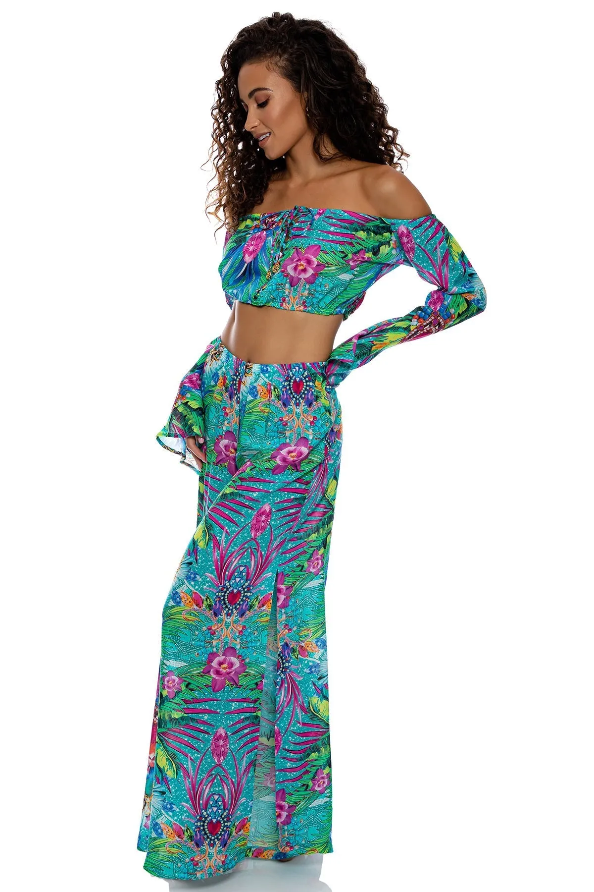 HIDDEN GEMS - Open Sides Wide Leg Pant