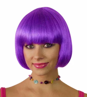 Hit-Girl Bob Short Purple Wig Costume Fancy Dress Party Cosplay Hair