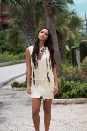Ivory Fringe Dress