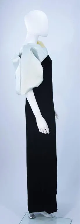 JACQUELINE DE RIBES Velvet Color Block Gown Size 2-4