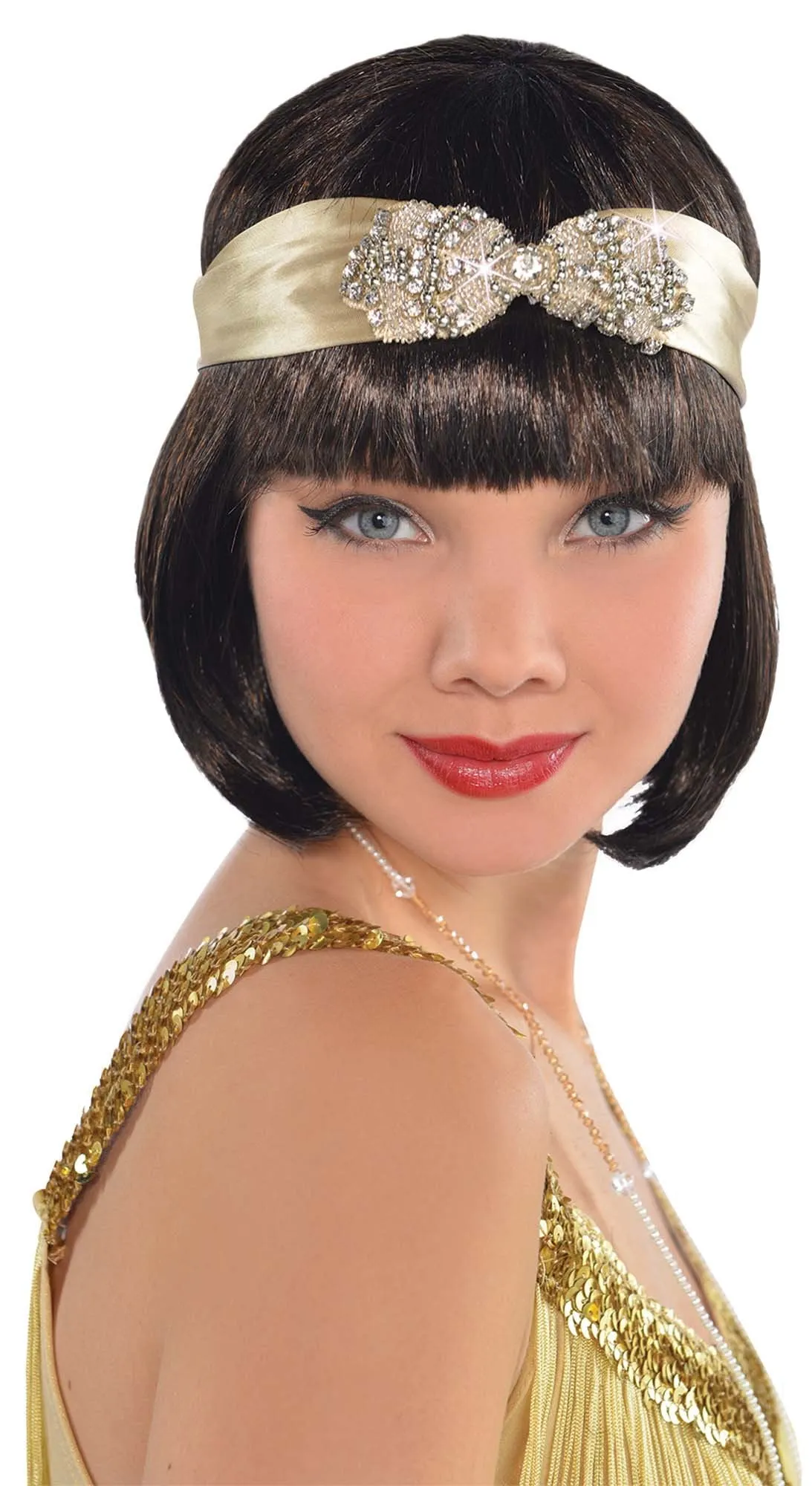 Jazz Era Roaring 20s Gold Jewelled Flapper Headband