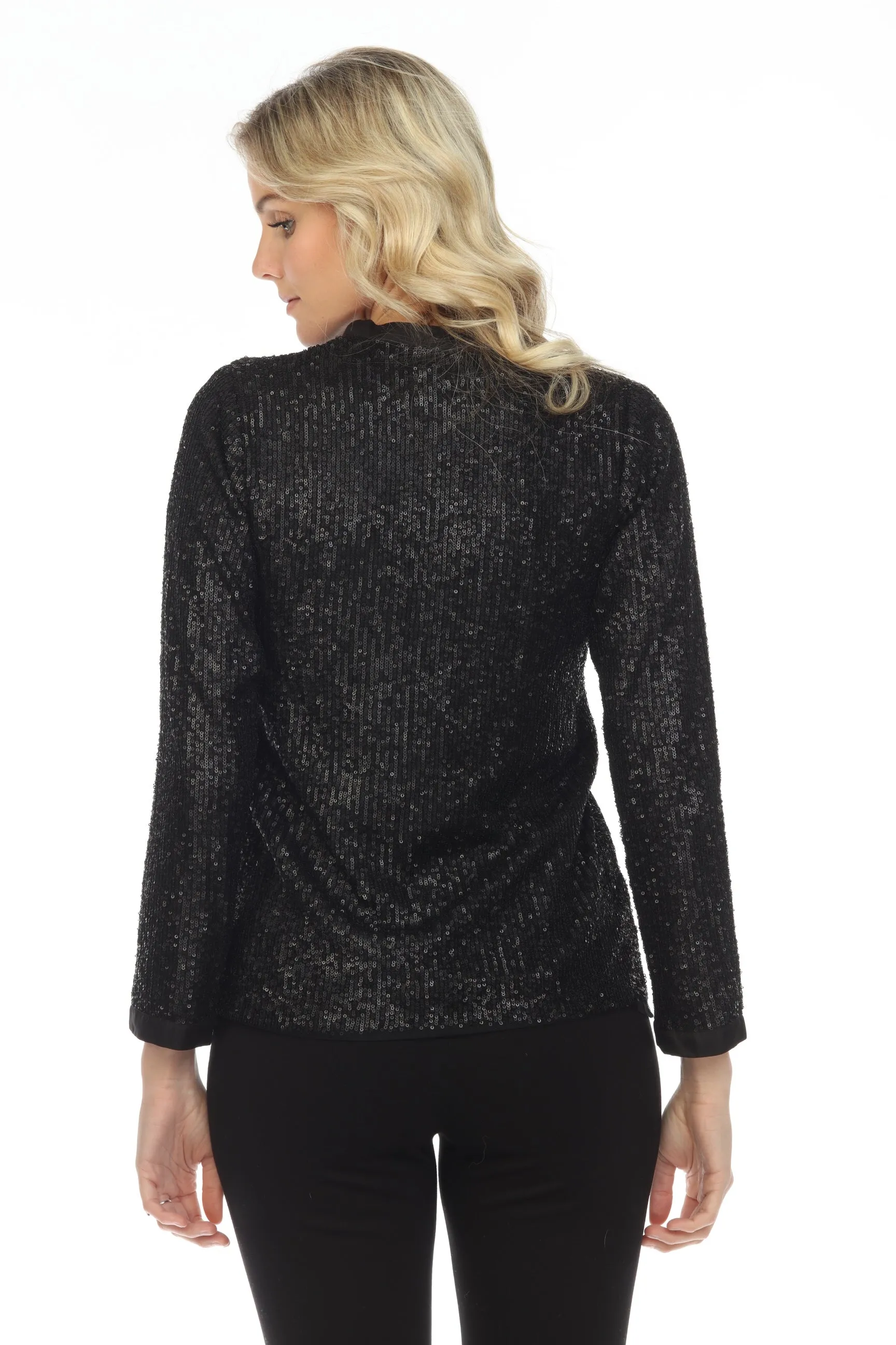 Johnny Was Grace Sequin Button-Down Long Sleeve Top Boho Chic R17021 *