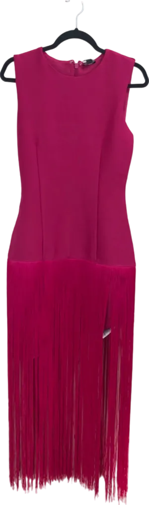 Karen Millen Pink Fringe Dress UK S