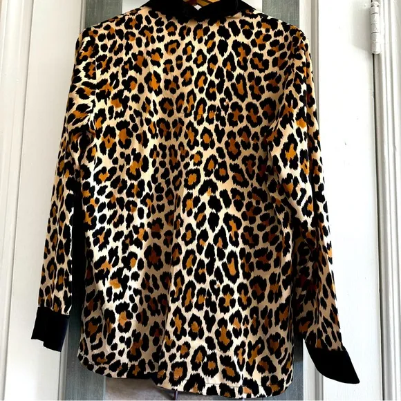 Kate Spade Meow Leopard Print Pajama Set