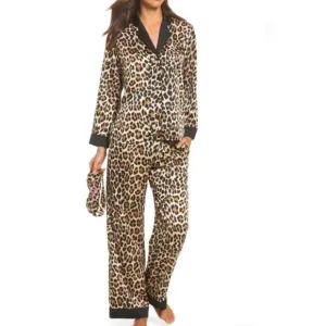 Kate Spade Meow Leopard Print Pajama Set