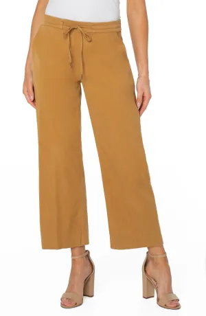 Kelsey Crop 26" Wide Leg Slcks w Elastic Waist and Drawstring