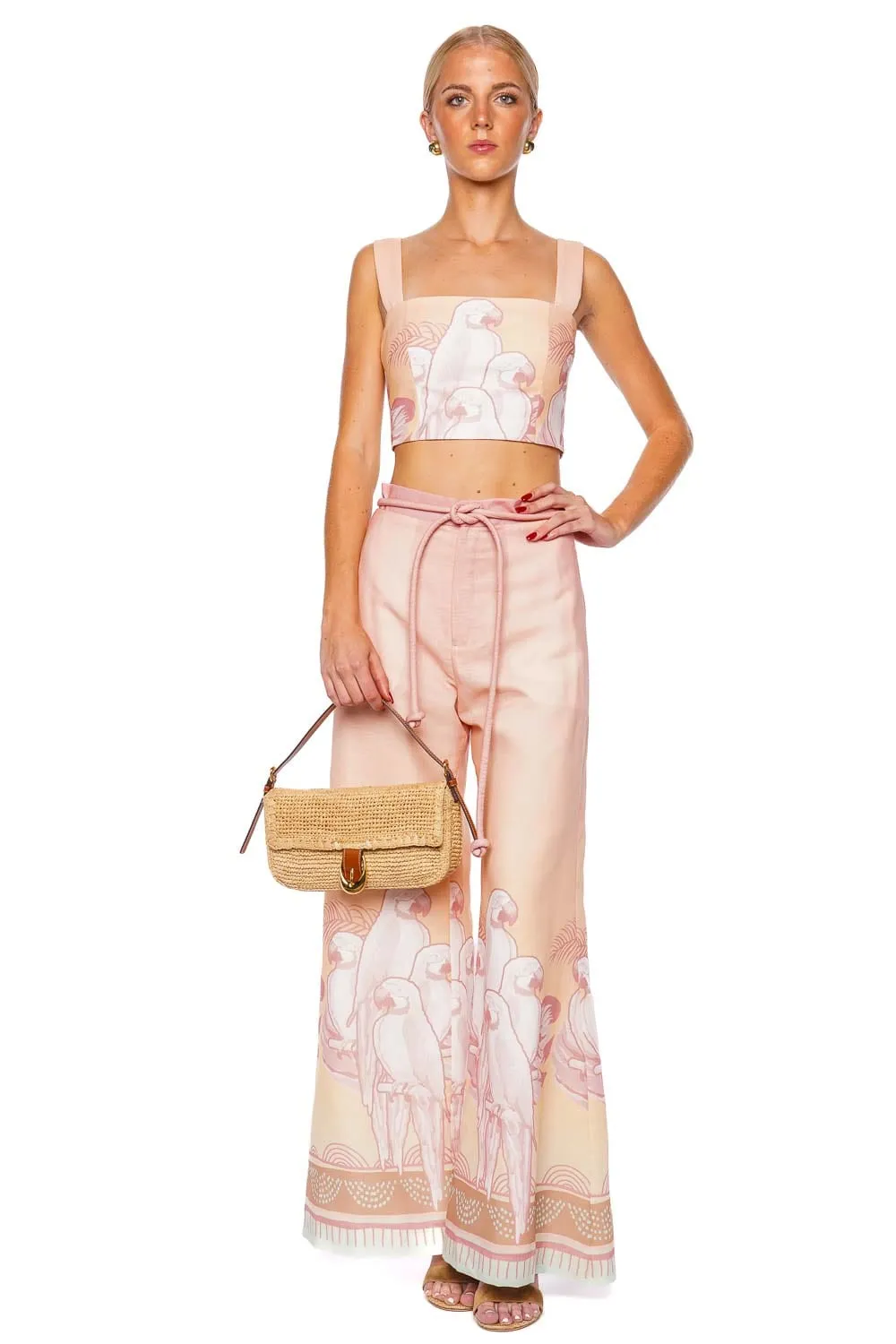 La Colina Belted Wide Leg Pants