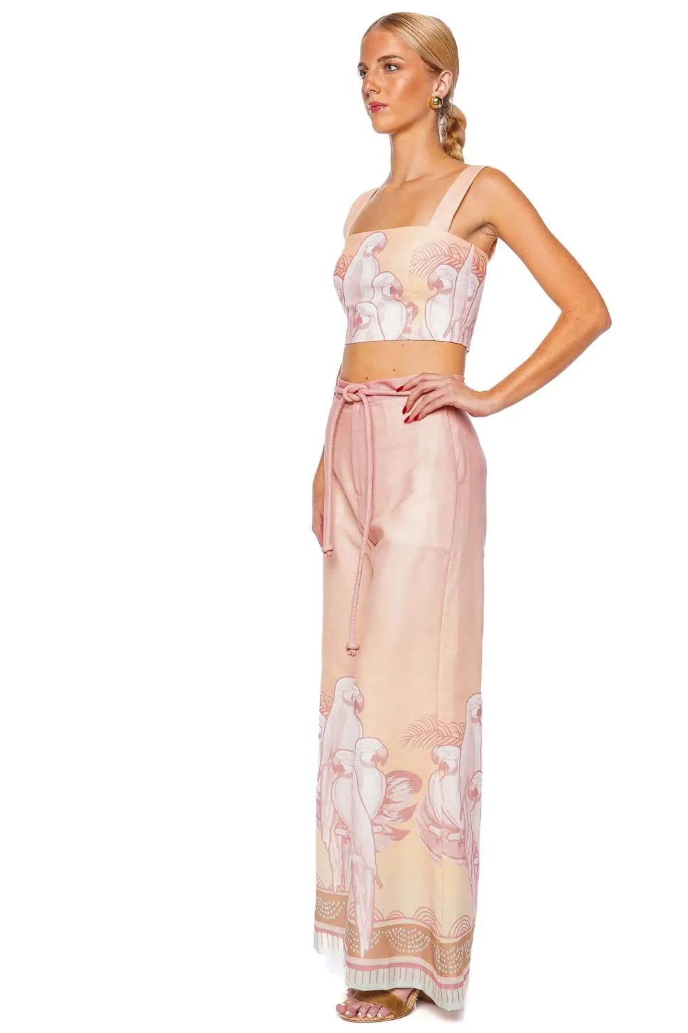 La Colina Belted Wide Leg Pants