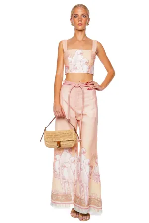 La Colina Belted Wide Leg Pants