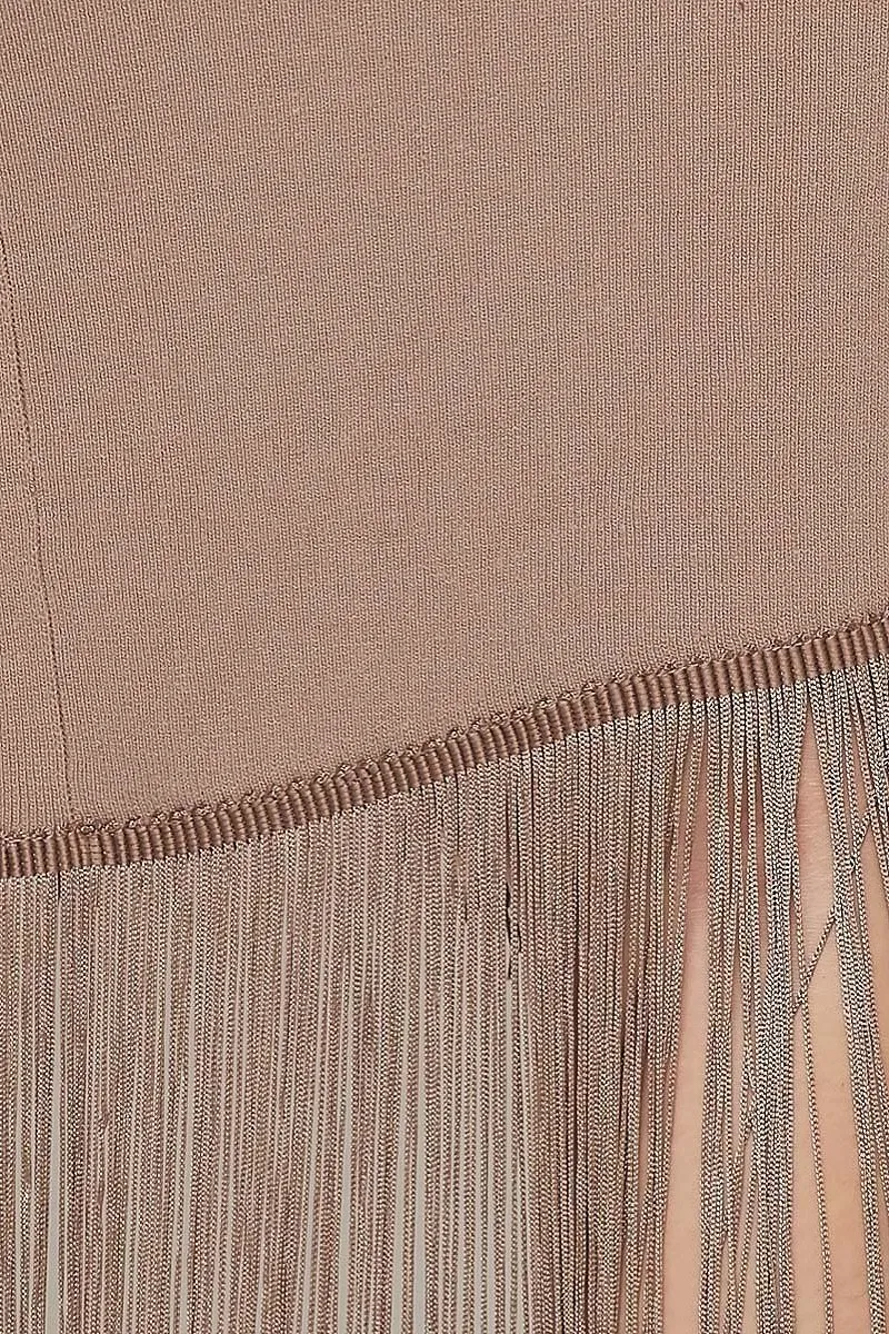 Long Sleeve Fringe Dress