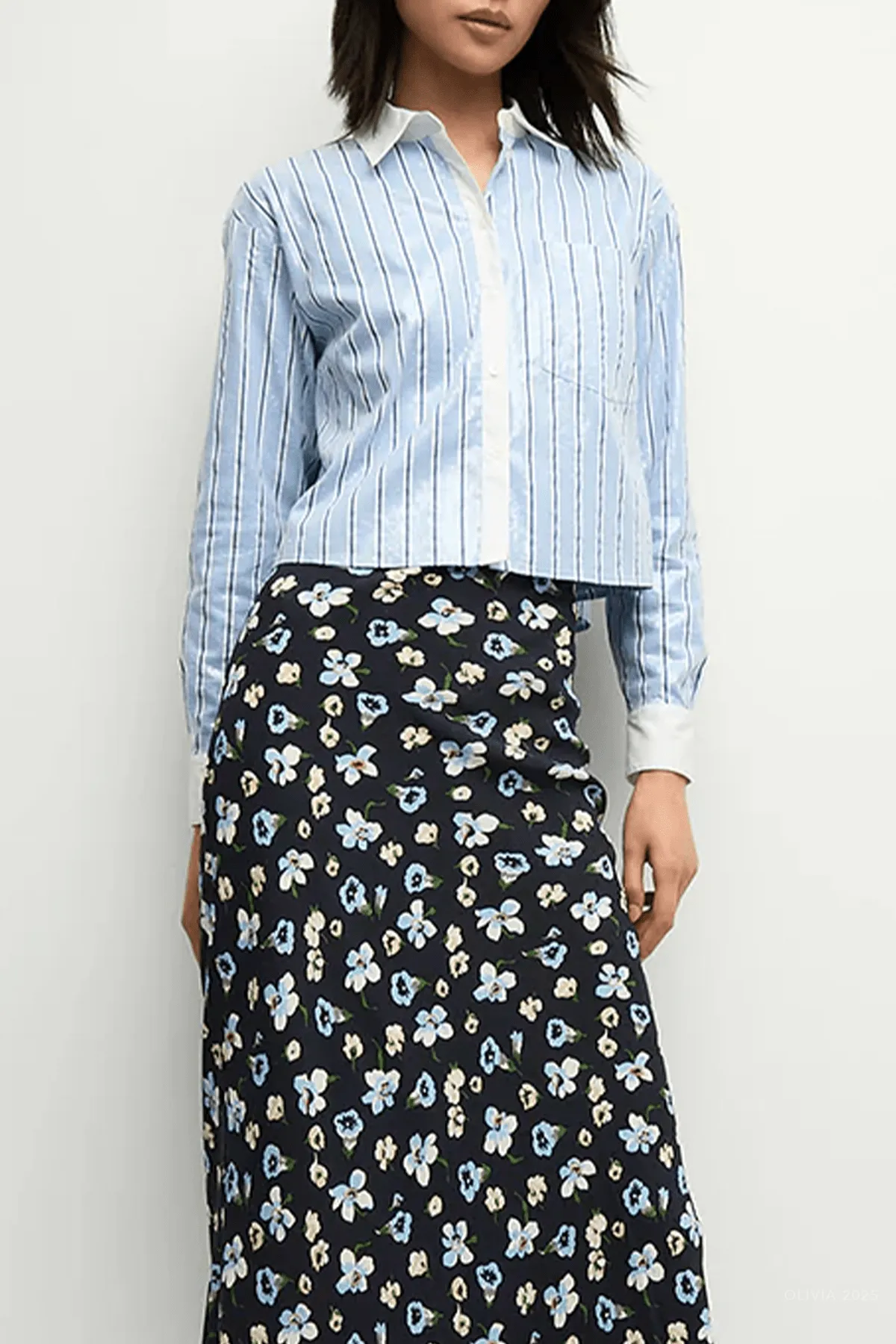 Maia Sequin Shirt in Blue Sky