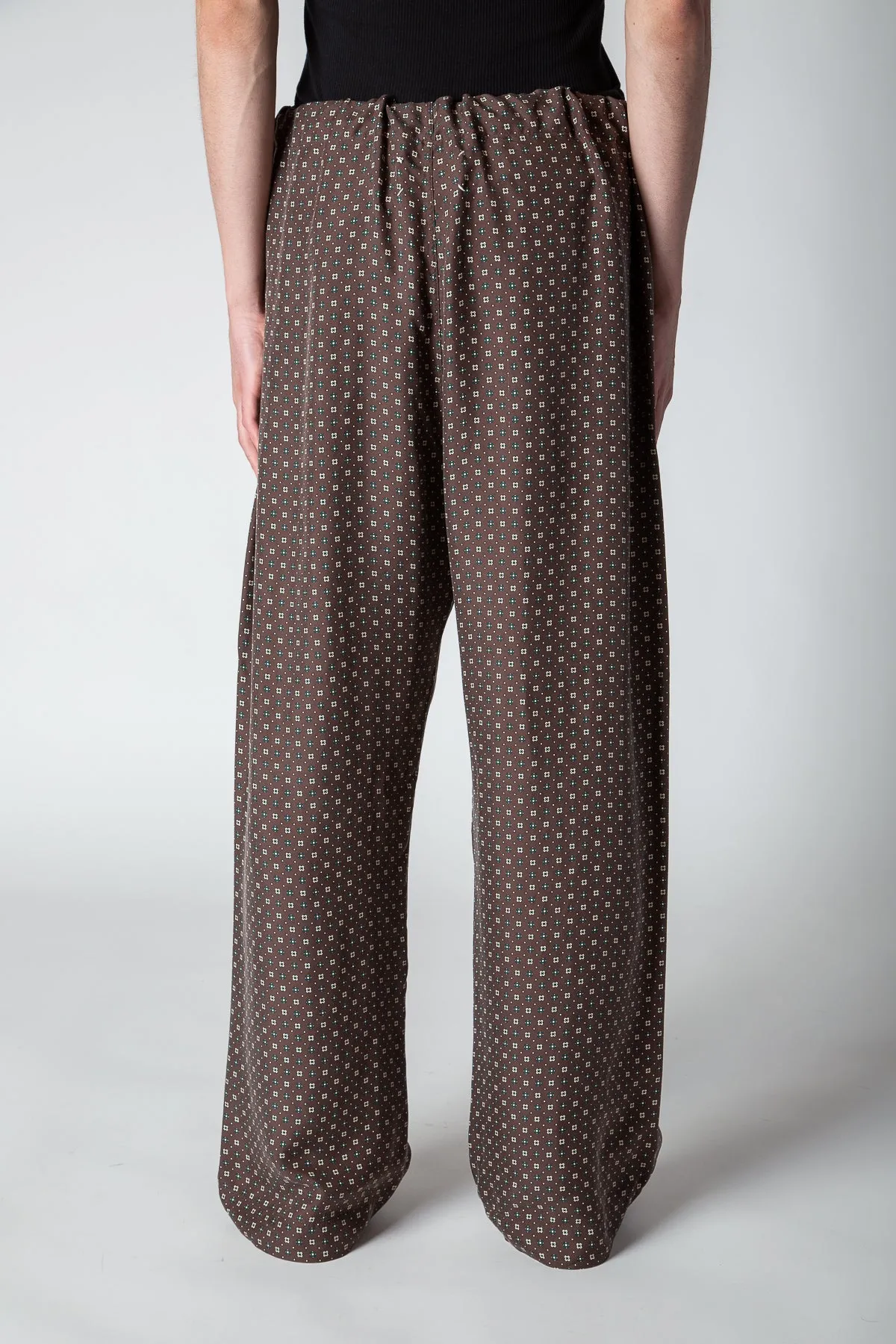 MAISON MARGIELA | PRINTED SILK SATIN PANTS