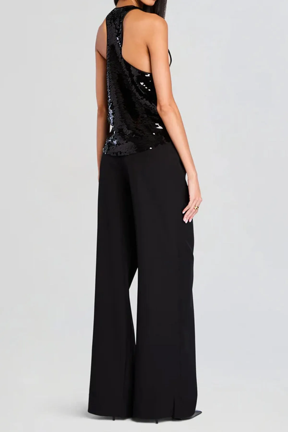Mandy Sequin Top in Black