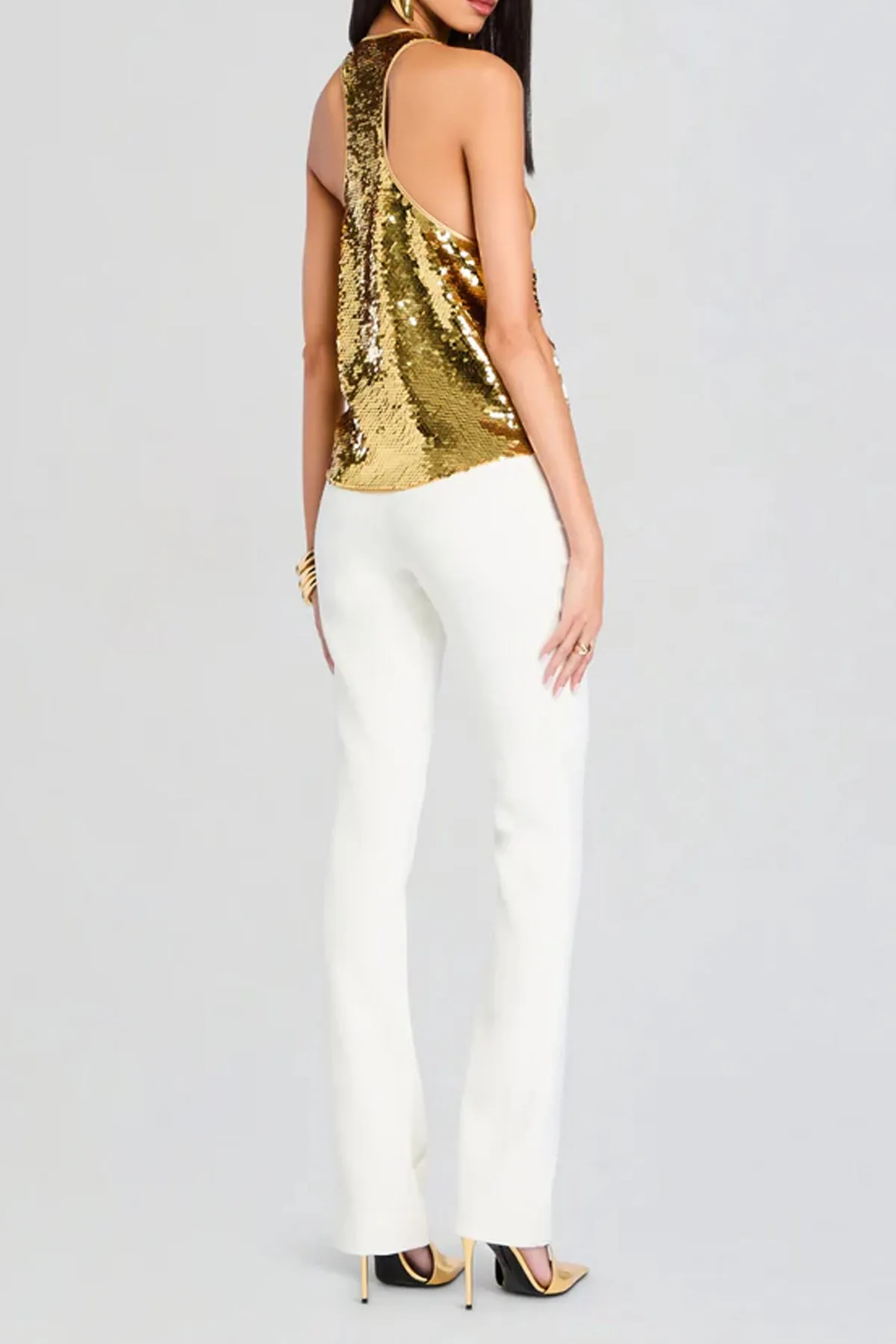 Mandy Sequin Top in Gold