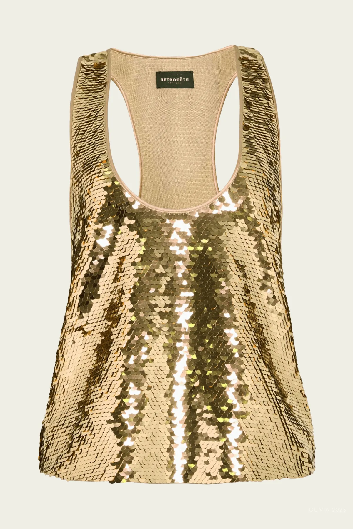 Mandy Sequin Top in Gold