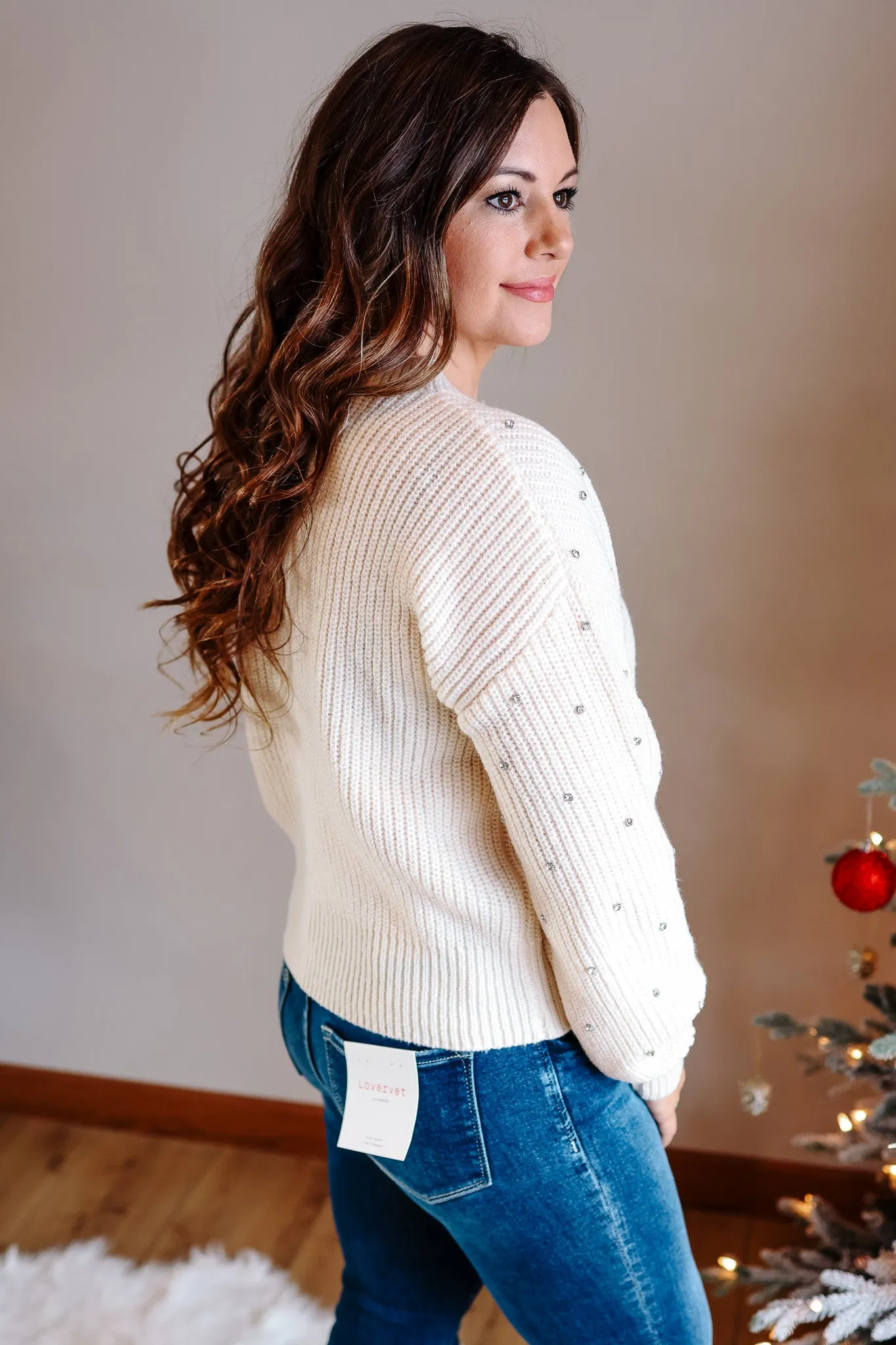 Mara Rhinestone Sweater - Ercu