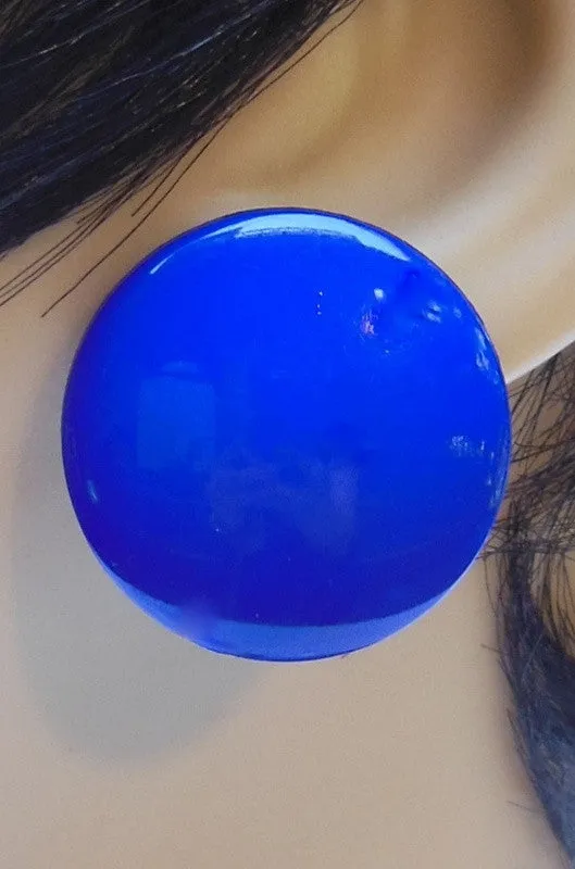 Medium Button Earrings