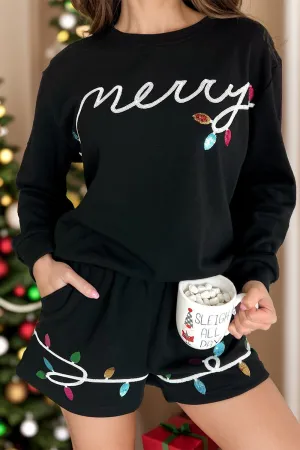 Merry Lights Sequin Loungewear Set