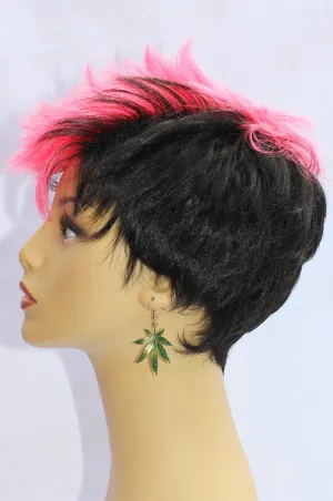 Metal Pot Leaf Earrings