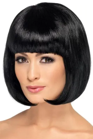 Mia Pulp Movie Long Bob Wig Black Fancy Dress Costume Hair