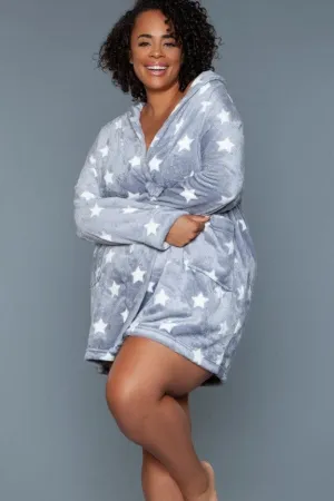 Mid-Length Plush Velour Robe