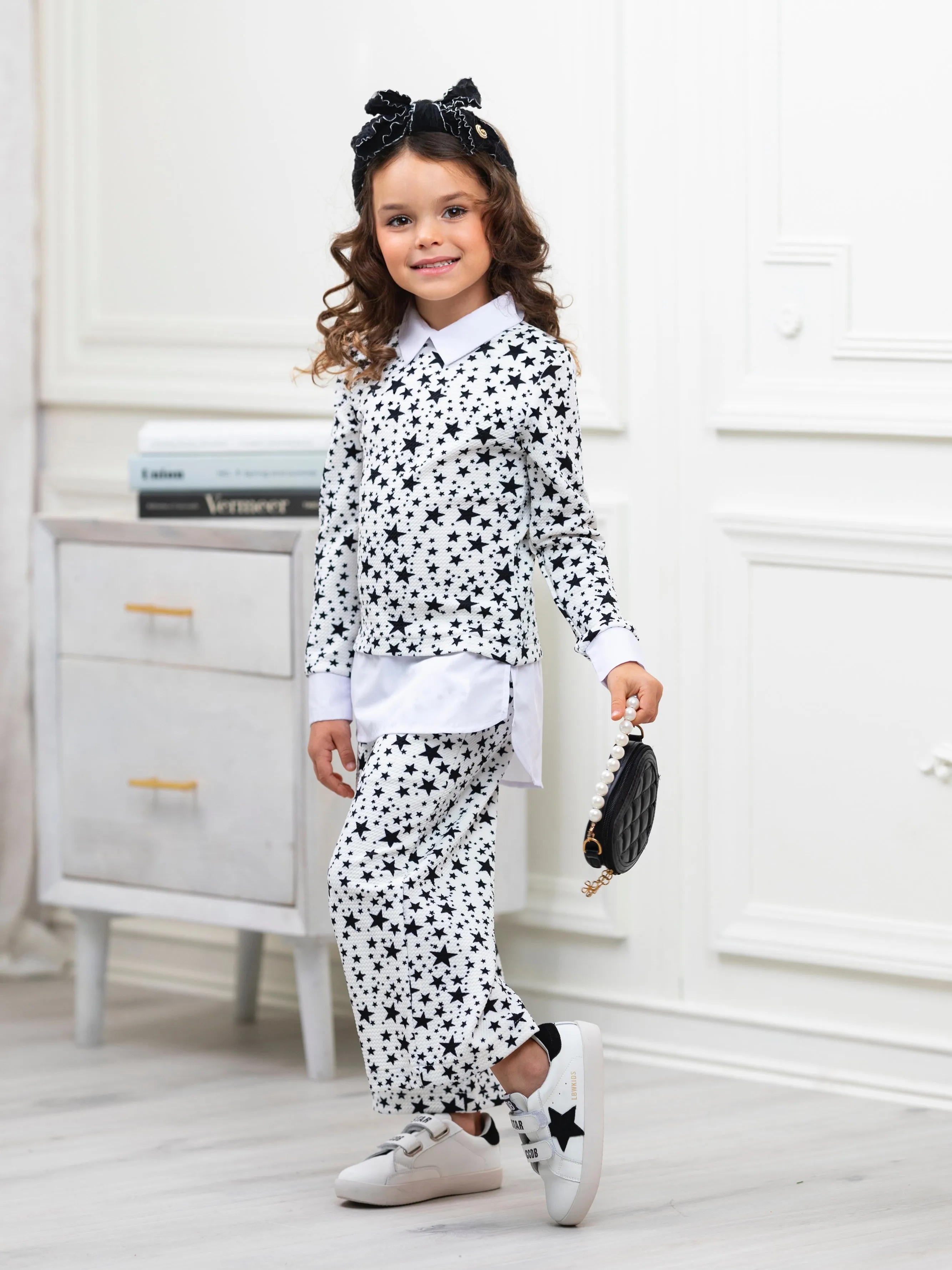 Mommy & Me Stellar Star Dressy Pant Set by Kids Couture