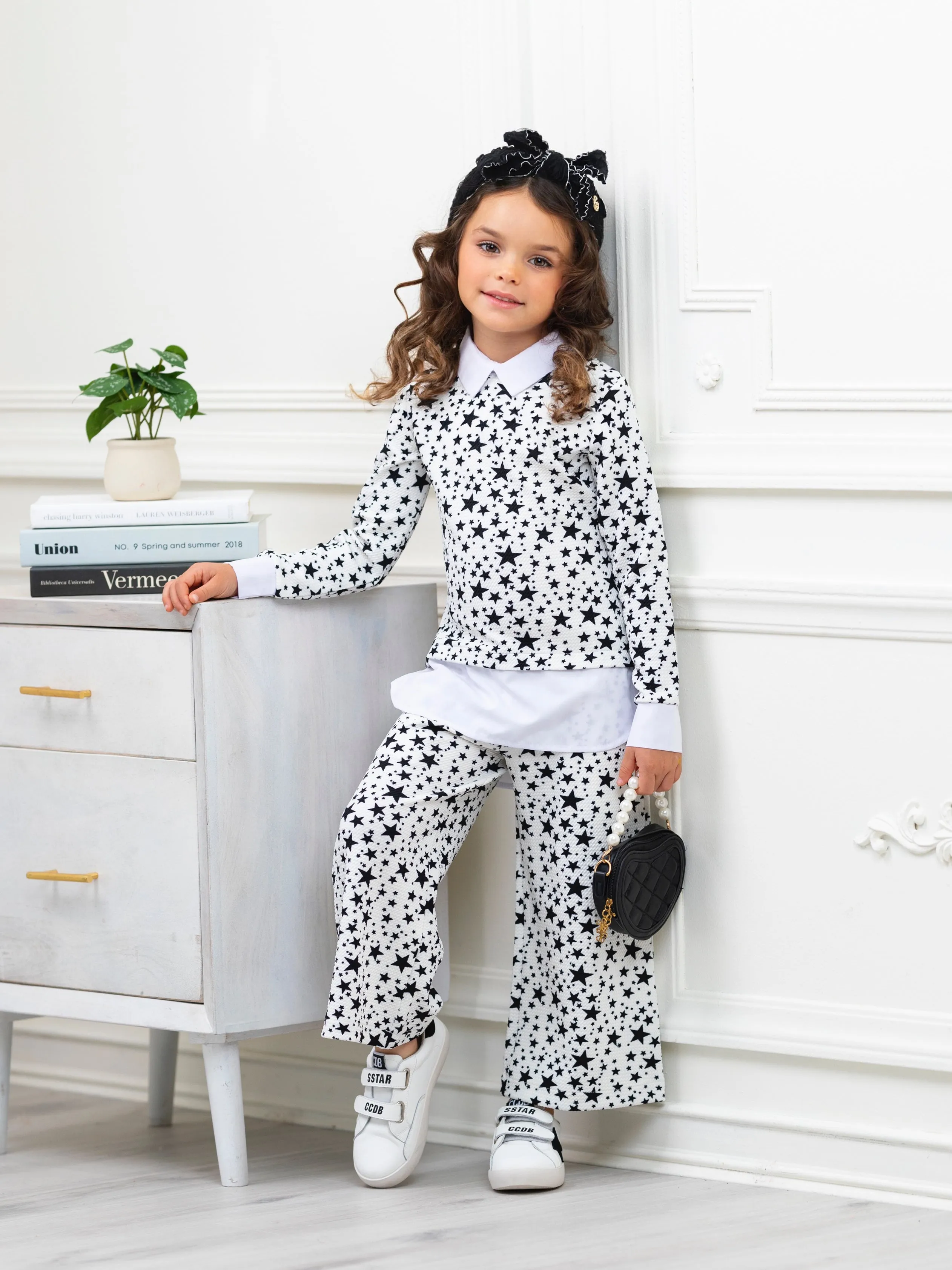 Mommy & Me Stellar Star Dressy Pant Set by Kids Couture