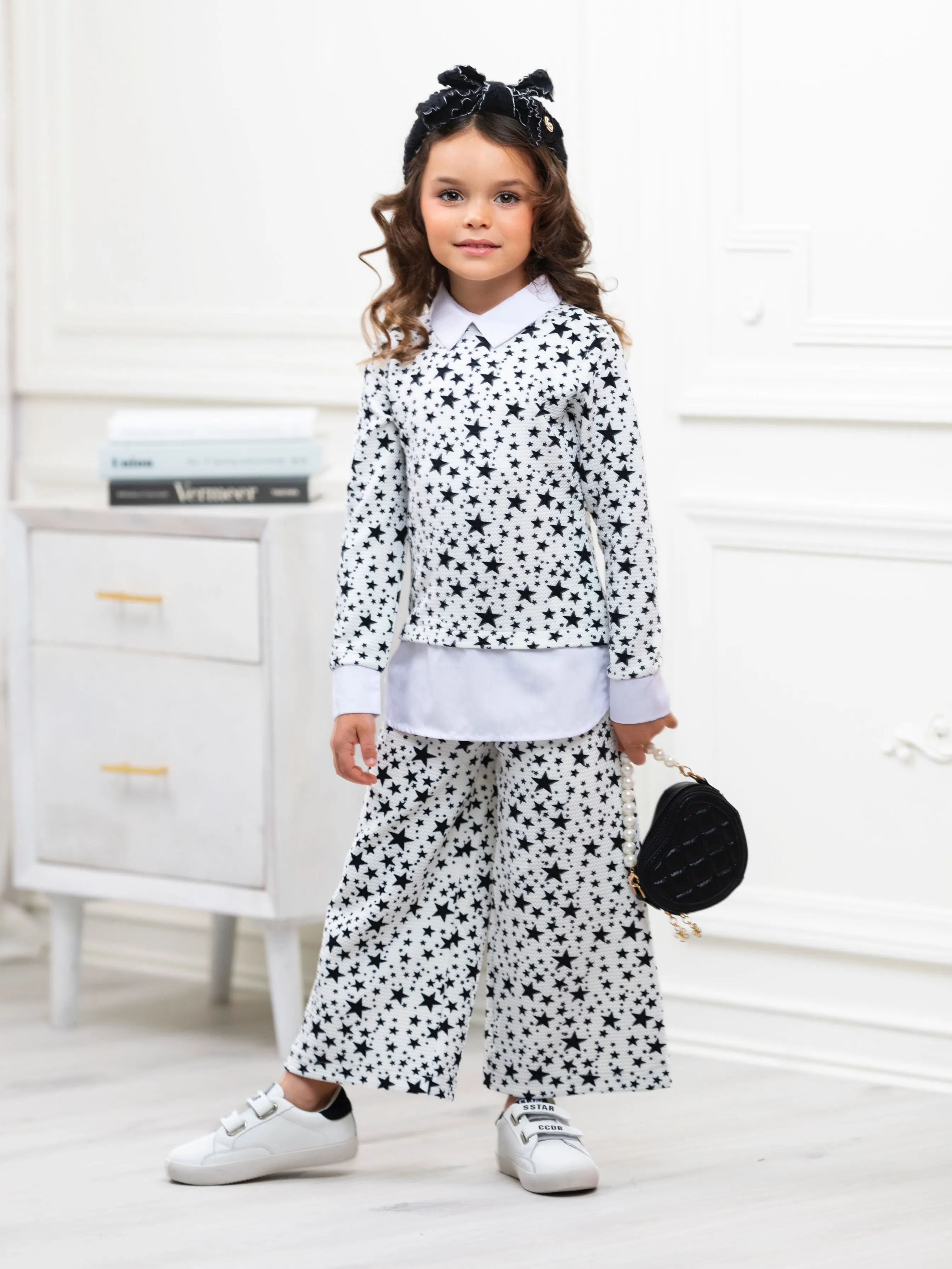 Mommy & Me Stellar Star Dressy Pant Set by Kids Couture