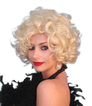Movie Star Blonde 1950's Women Wig Silver Screen Fancy Dress