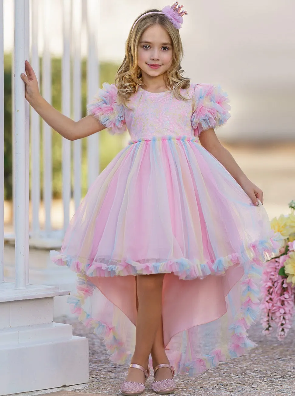 My Pastel Party Hi-Lo Rainbow Dress