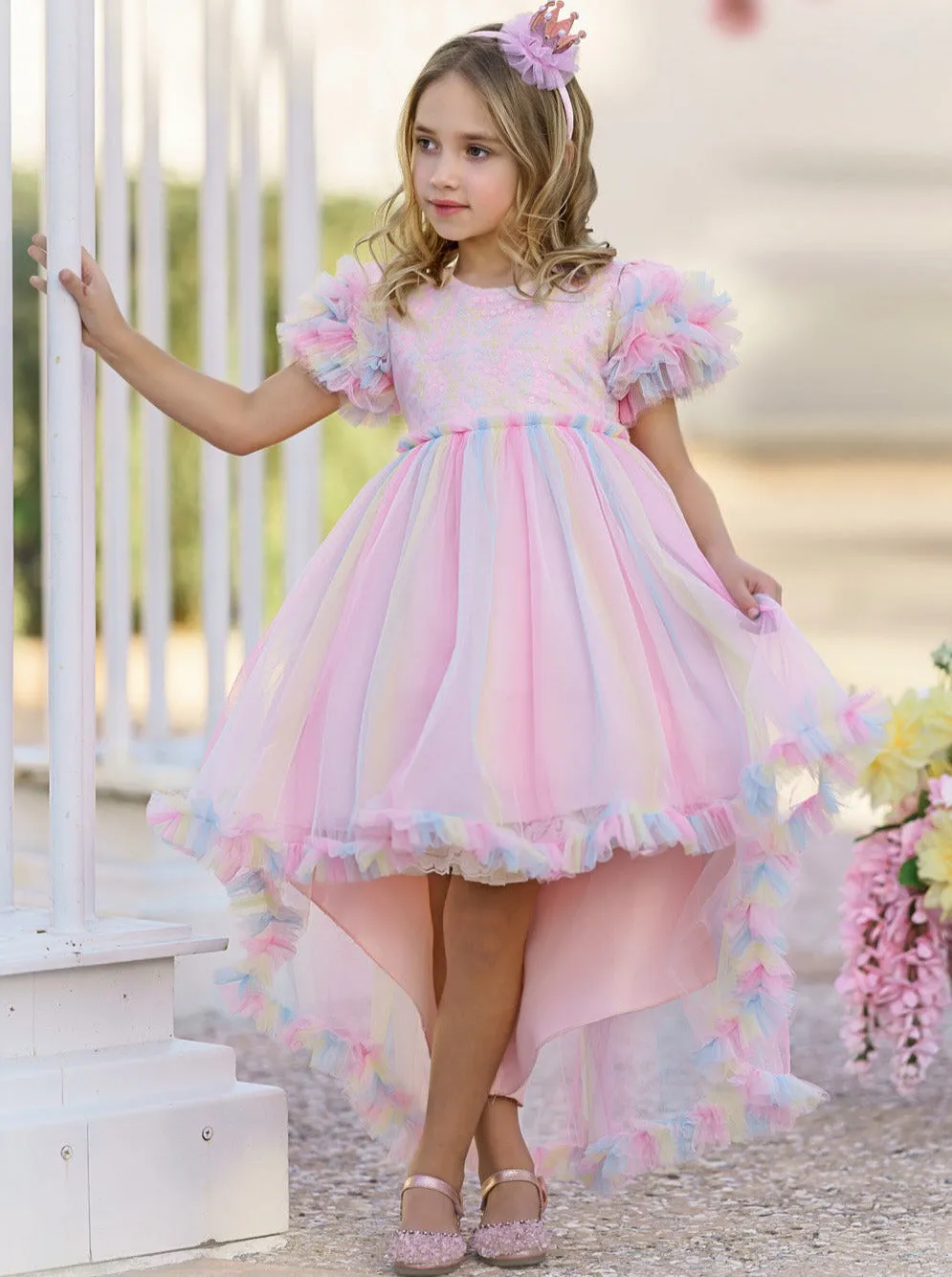 My Pastel Party Hi-Lo Rainbow Dress