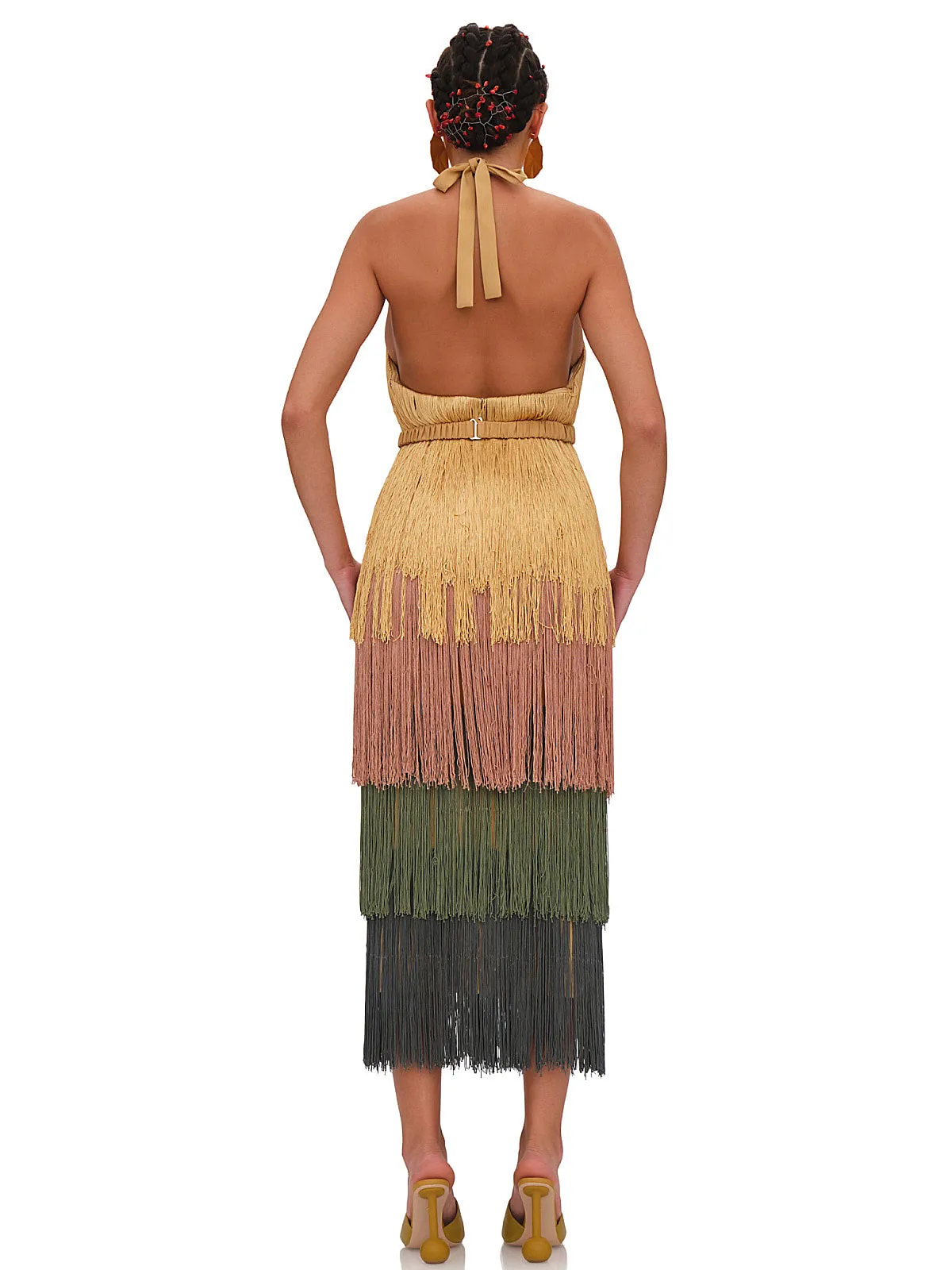 Neme Fringe Midi Dress