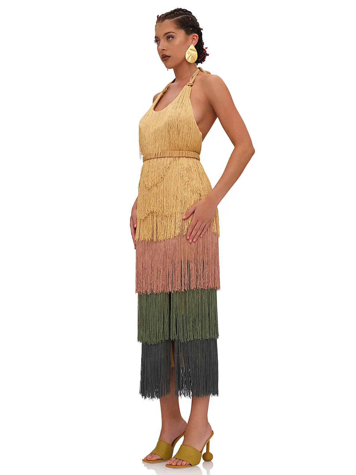 Neme Fringe Midi Dress