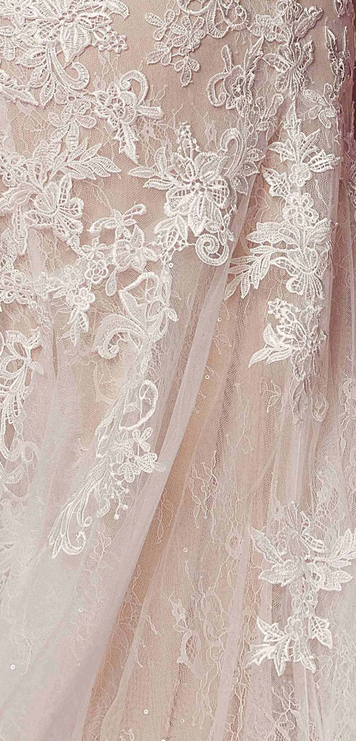 Nox Anabel H493 Classical V-Neckline Lace Mermaid Gown