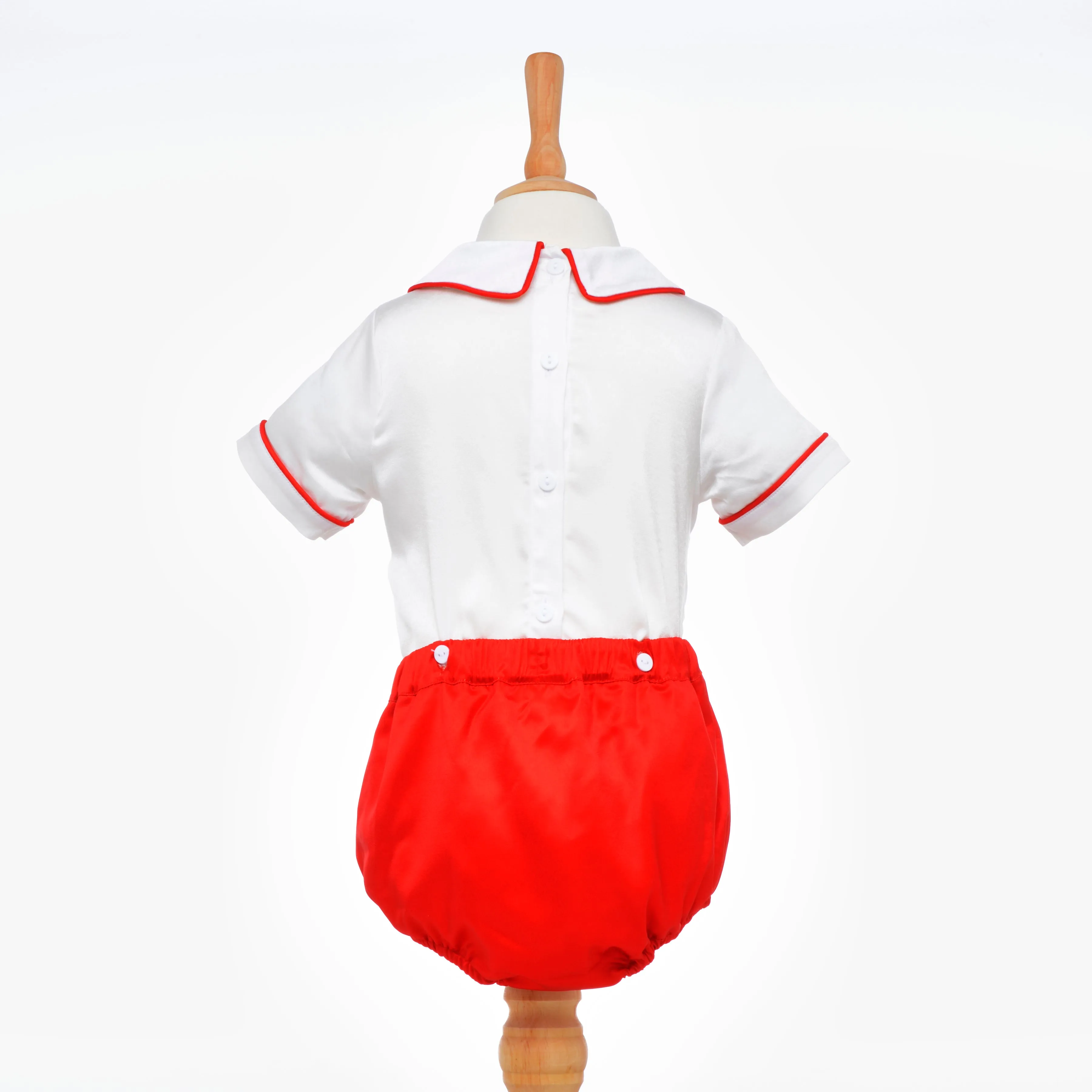 Ocean Baby Exclusive Vermilion Satin Buster Suit (3M-3Yr)
