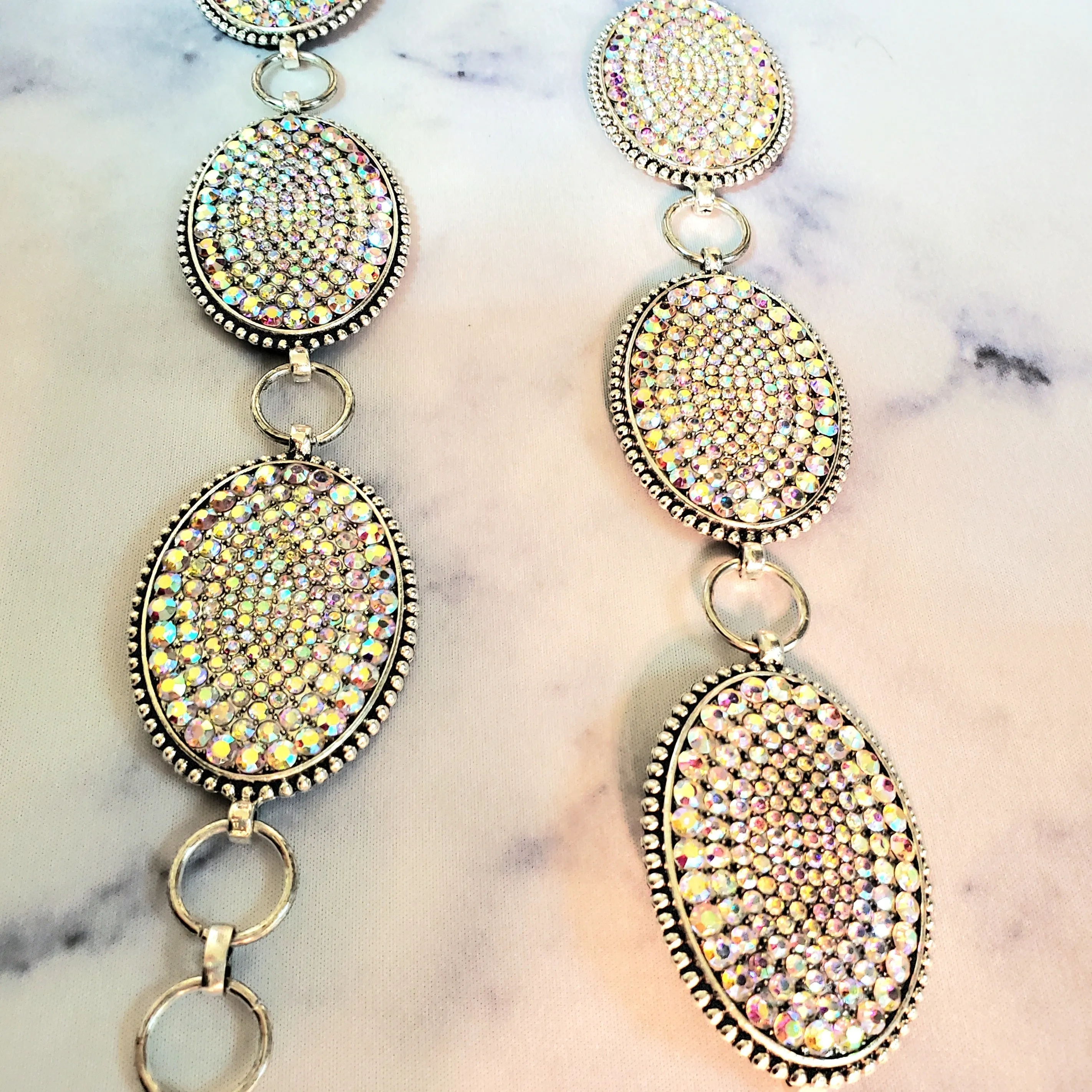 OFF.BLING RHINESTONE CONCHO BELT