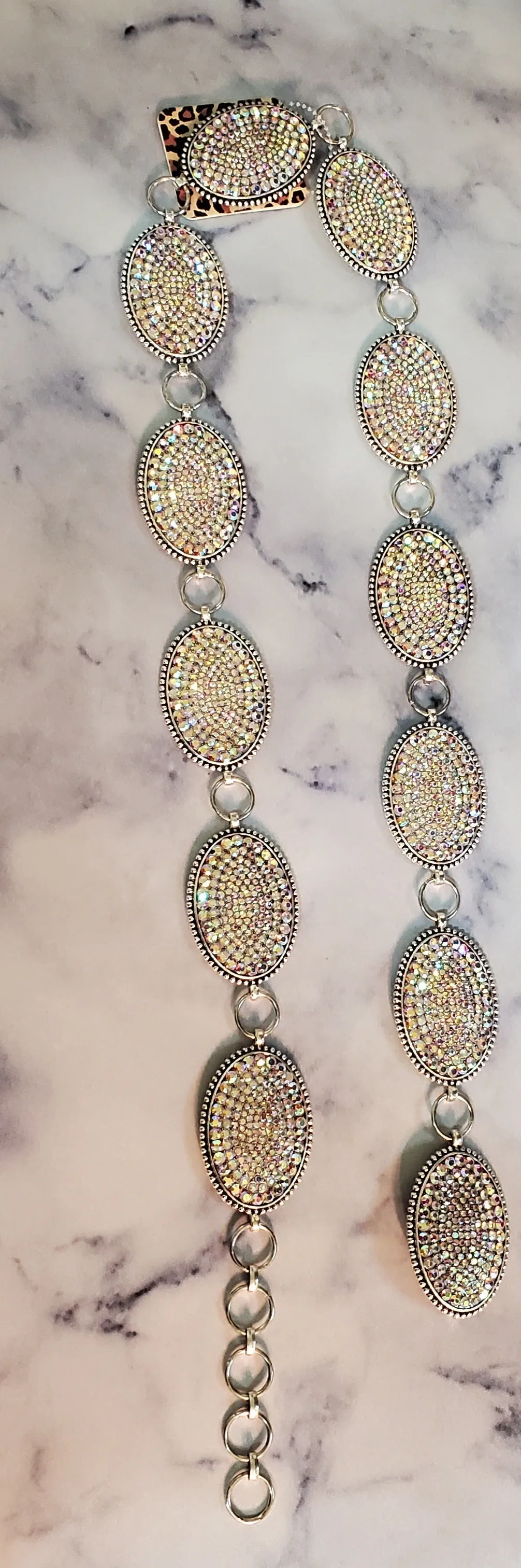 OFF.BLING RHINESTONE CONCHO BELT