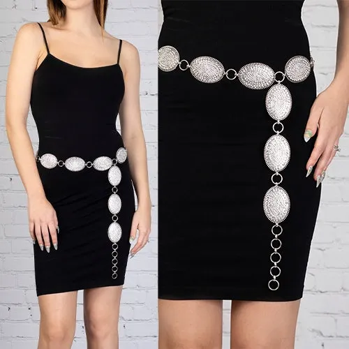 OFF.BLING RHINESTONE CONCHO BELT
