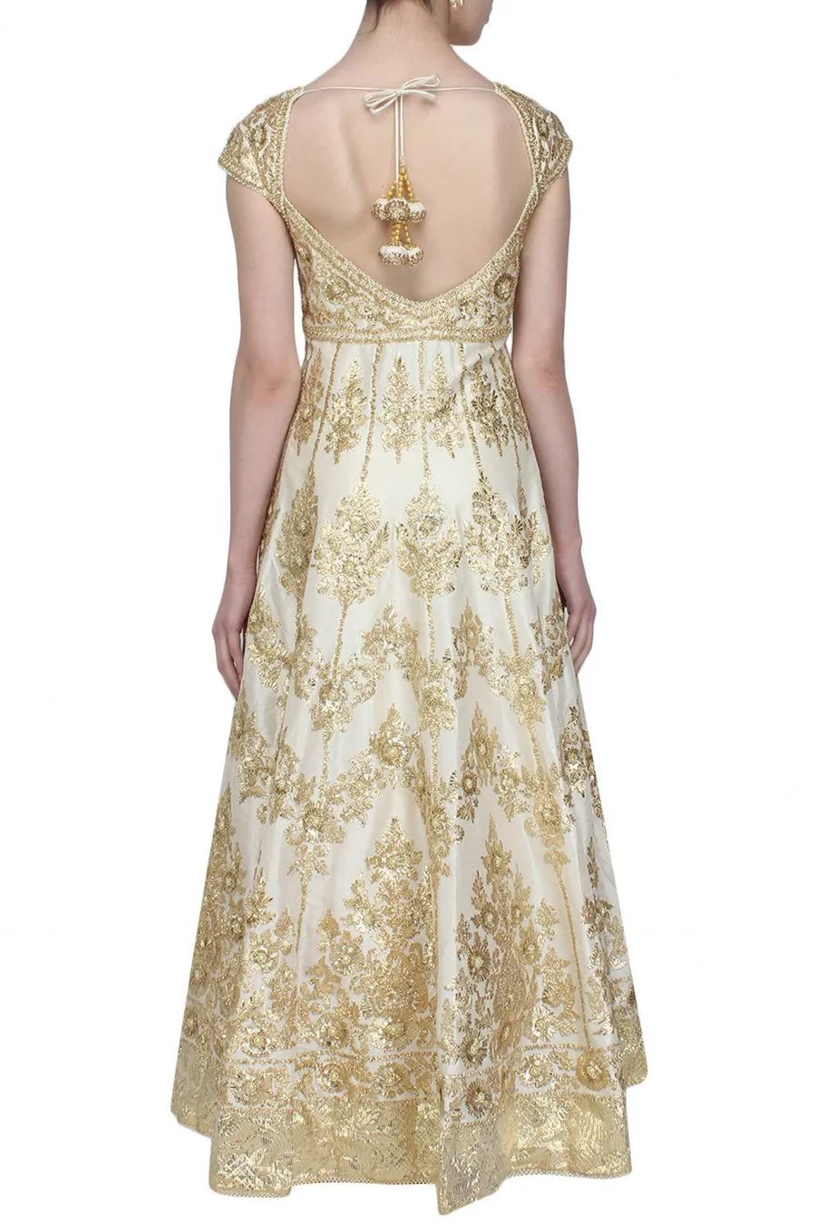Offwhite Gotta Patti Anarkali