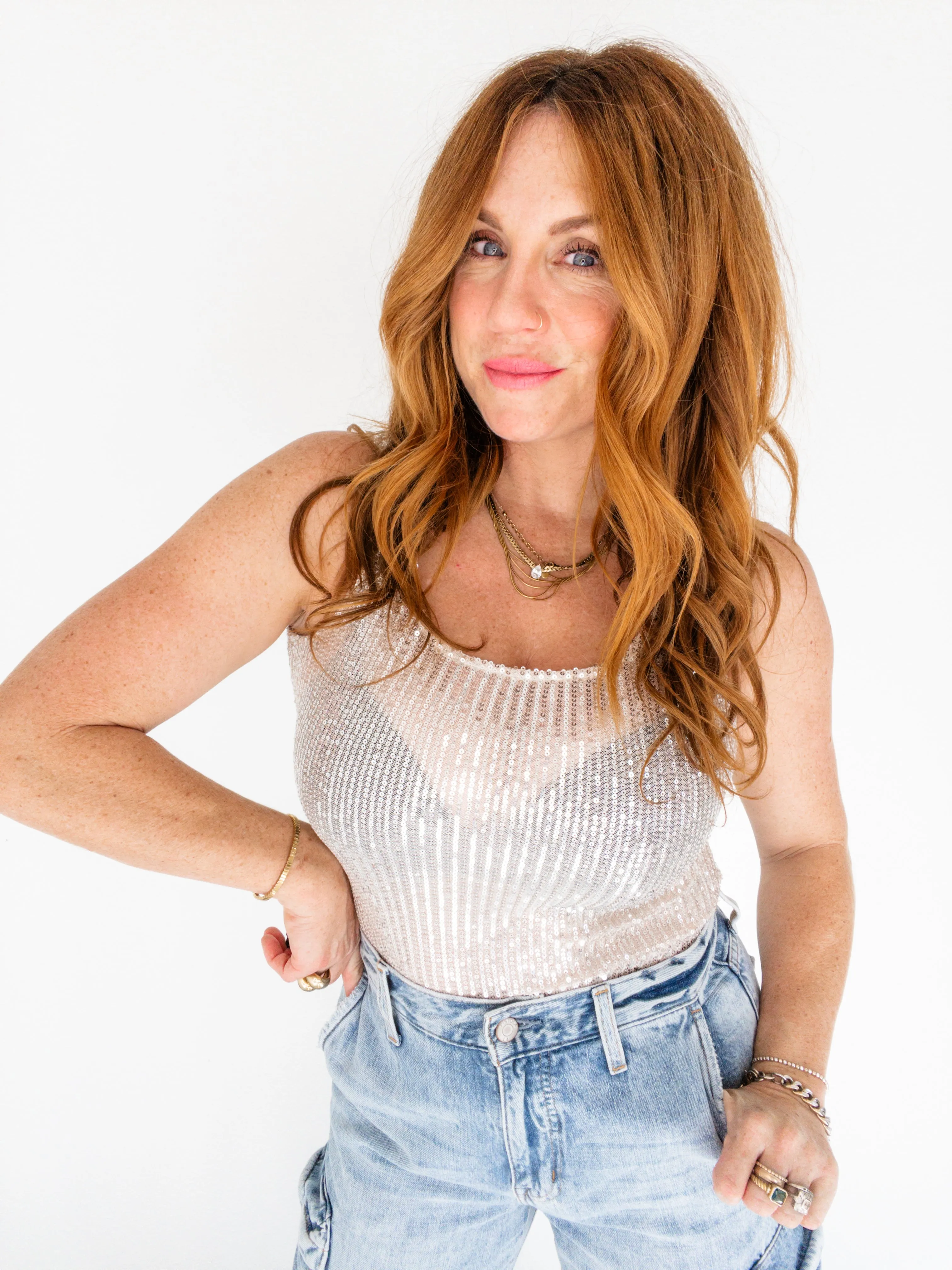 On the Dance Floor Sequin Bodysuit