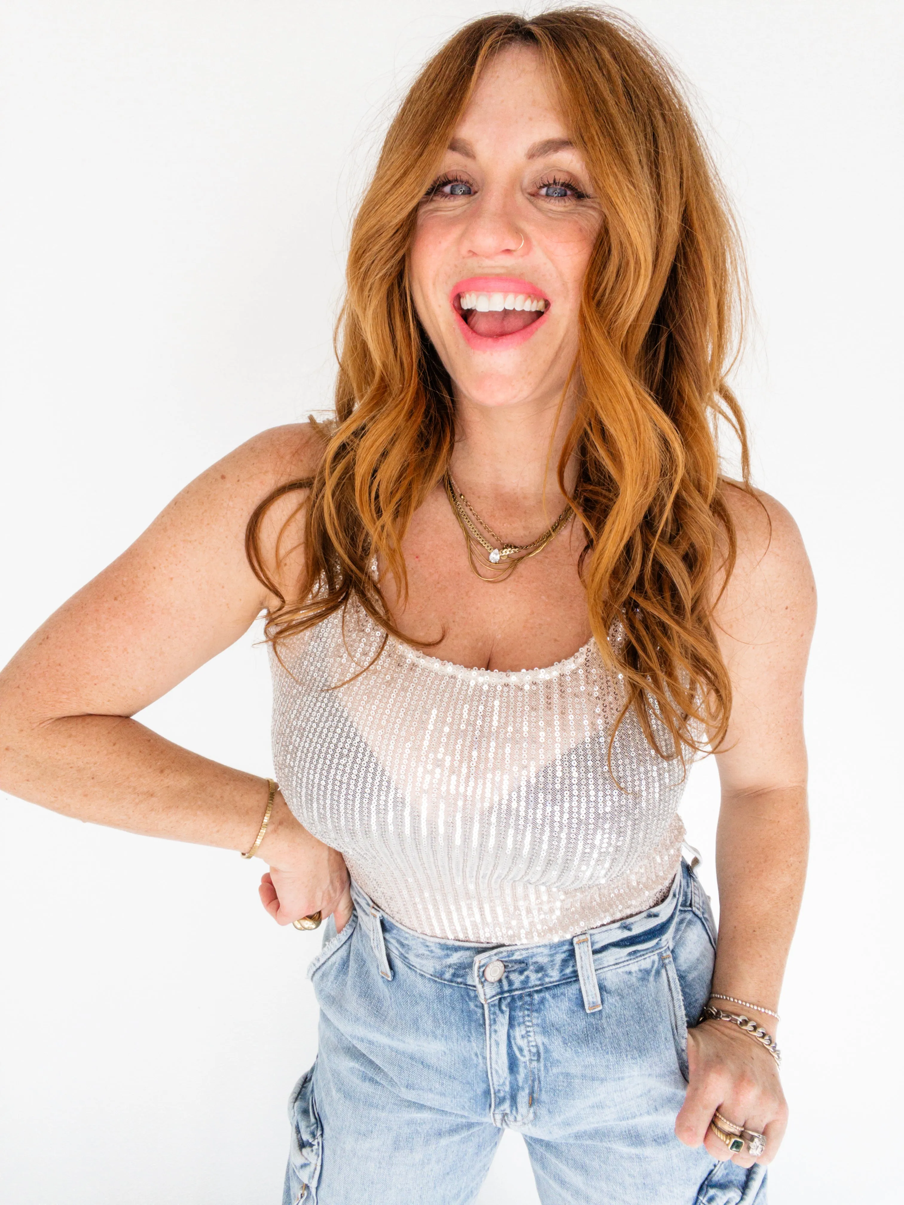 On the Dance Floor Sequin Bodysuit