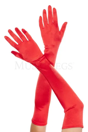 Opera Length Gloves Red
