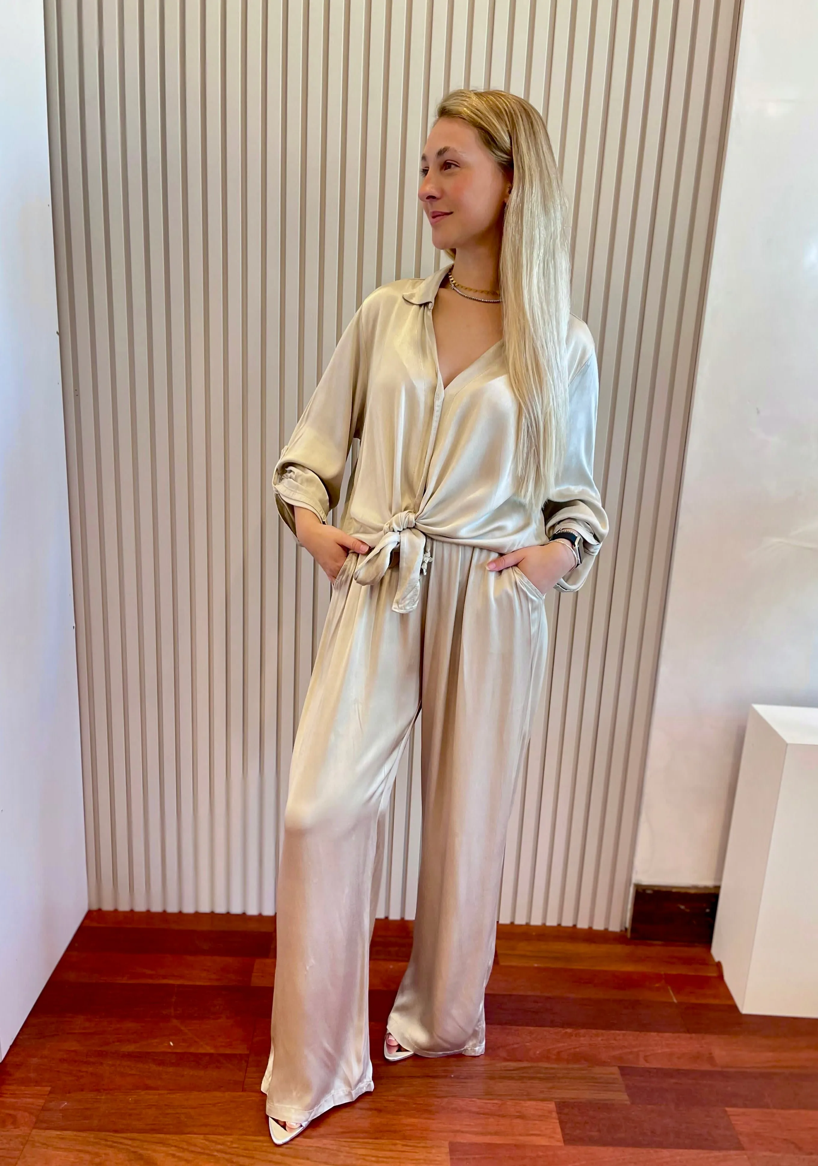 PANT SILK SATIN ITALY 21269