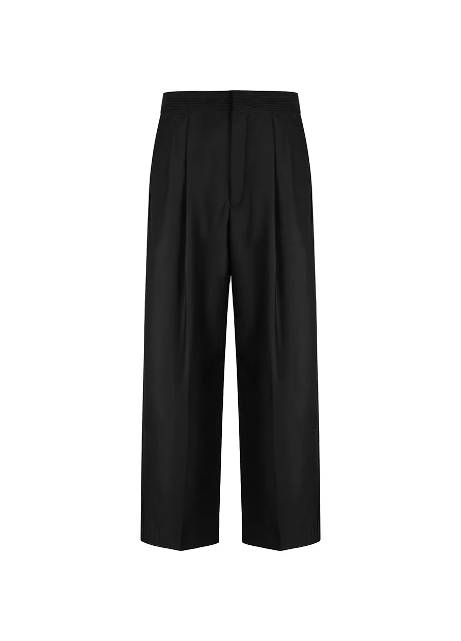 Pants / JNBY Wool Elastic Waist Wide Leg Pants