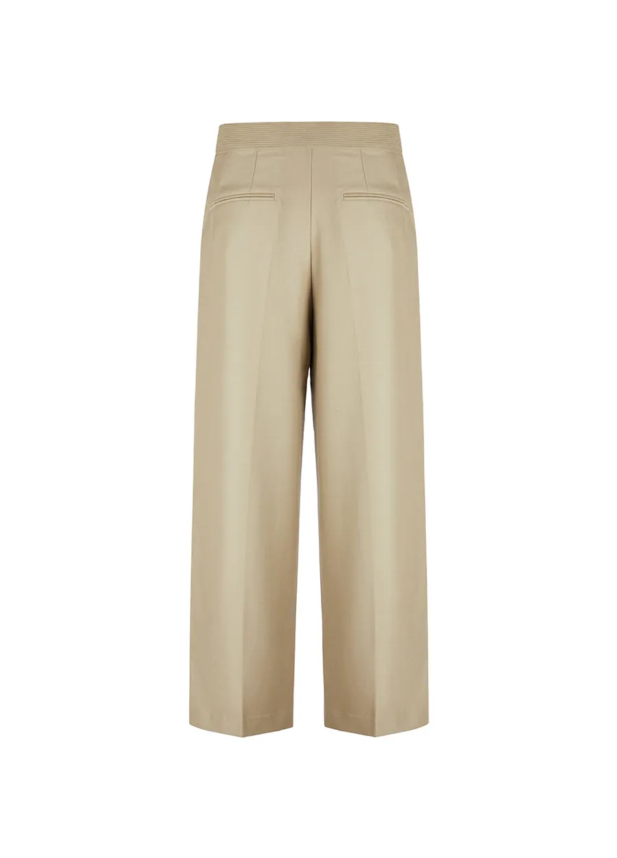 Pants / JNBY Wool Elastic Waist Wide Leg Pants
