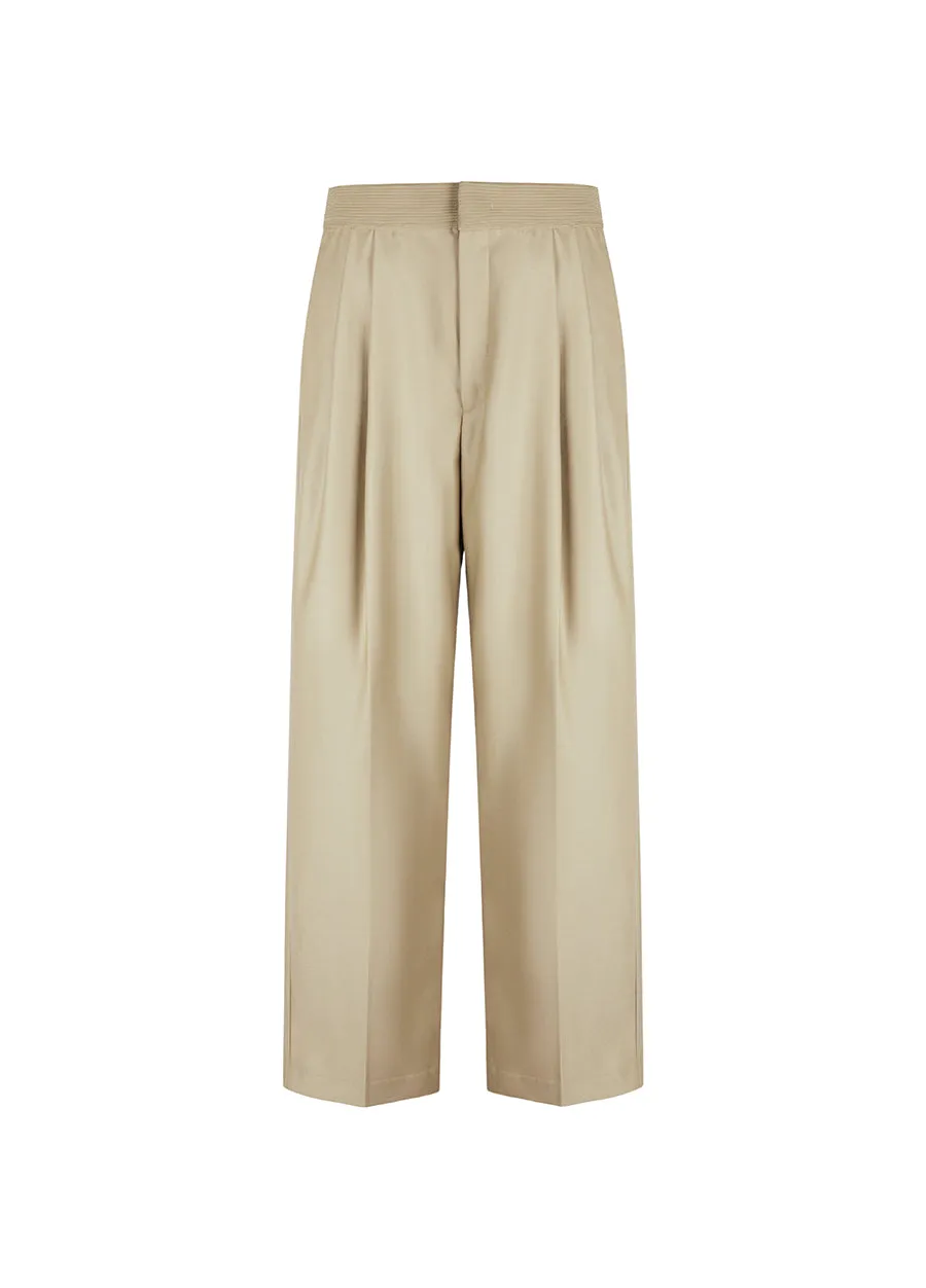 Pants / JNBY Wool Elastic Waist Wide Leg Pants