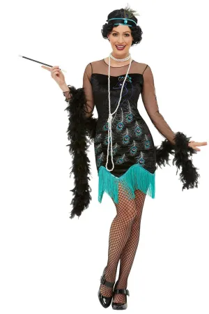 Peacock Flapper 1920s Gatsby Costume